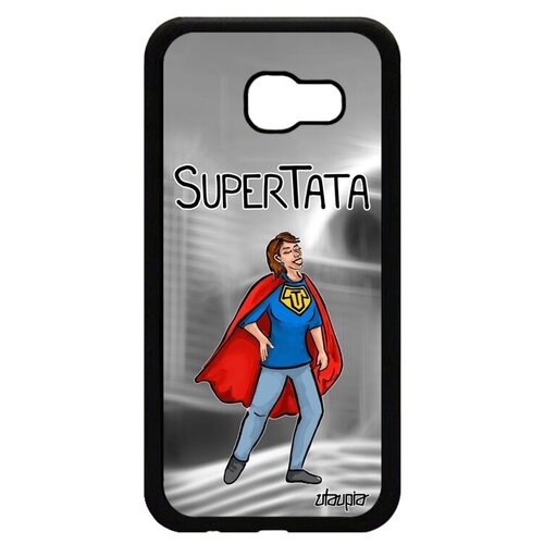 фото Ударопрочный чехол на смартфон // samsung galaxy a5 2017 // "супертетя" герой смешной, utaupia, серый