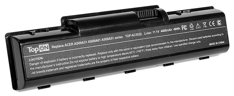 Батарея для ноутбука TopON TOP-AC5532 11.1V 4400mAh литиево-ионная