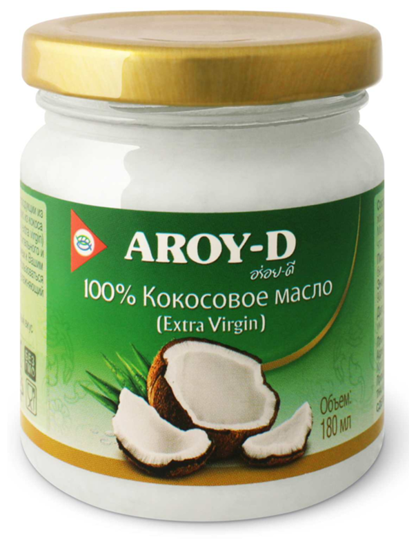 Масло кокосовое Aroy-D 100% extra virgin