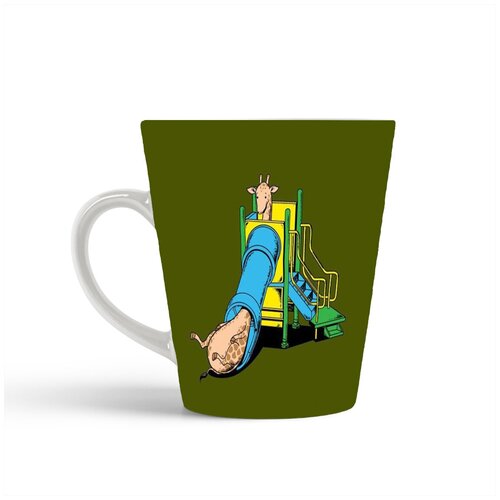 фото Кружка-латте coolpodarok илюстрация. жираф на горке