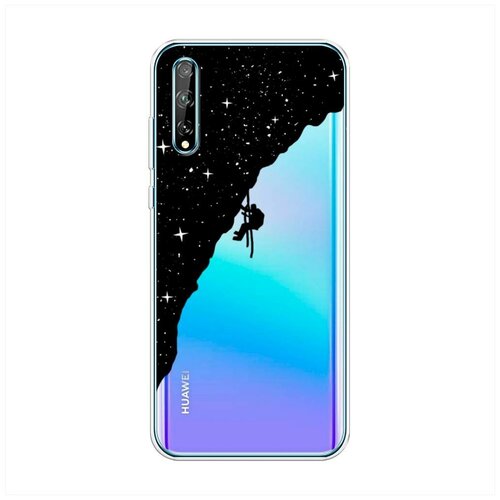 фото Силиконовый чехол "скалолаз в космосе" на huawei y8p / хуавей y8p case place