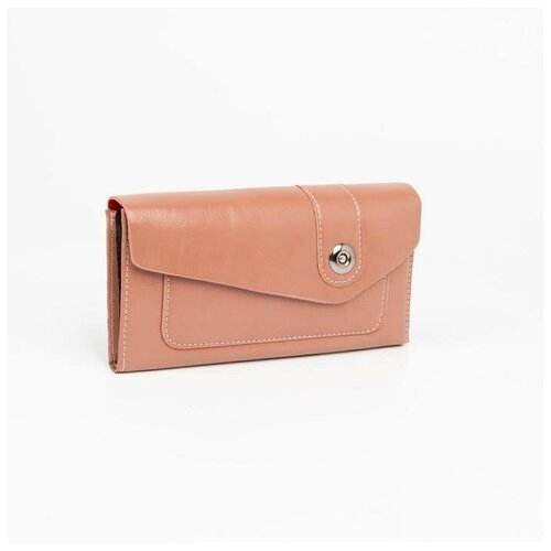 Кошелёк женский, 2 отдела на магнитах, цвет пудра