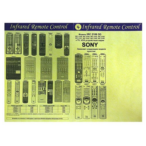 фото Пульт к irc2106dd sonytv/vcr rm934 и д huayu