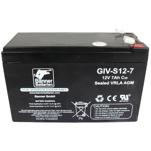 фото Аккумуляторная батарея banner giv-s 12- 7 австрия 151x65x99