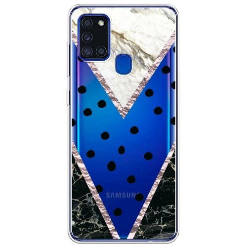 фото Силиконовый чехол "гороховый узор с мрамором" на samsung galaxy a21s / самсунг галакси a21s case place