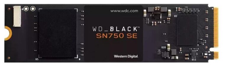 Накопитель SSD M.2 2280 Western Digital WDS250G1B0E WD BLACK SN750 SE NVMe 250GB PCIe Gen4 3200/1000MB/s IOPS 190/240K