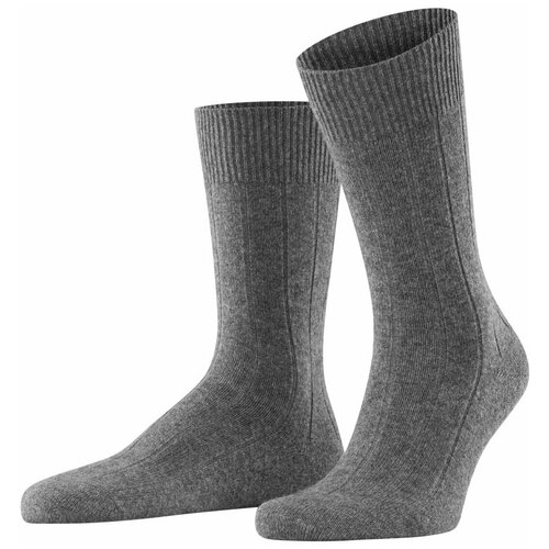 фото Мужские носки falke, 1 пара, классические, нескользящие, размер 43-46, серый