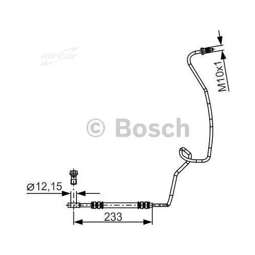 Шланг торм. зад. L, BOSCH, 1987481338