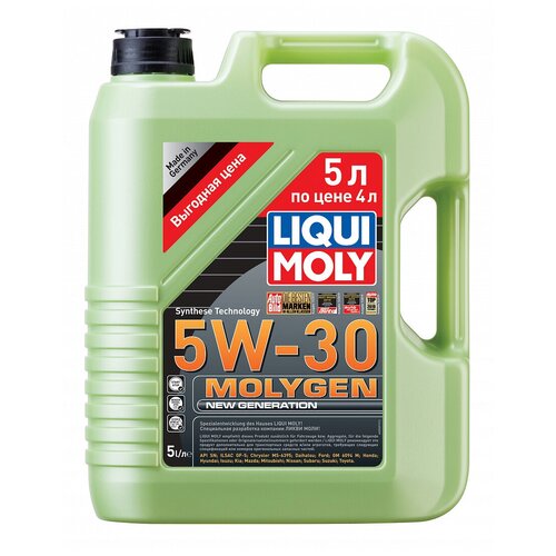 фото Liqui moly нс-синтетическое моторное масло molygen new generation 5w-30 5л по цене 4л