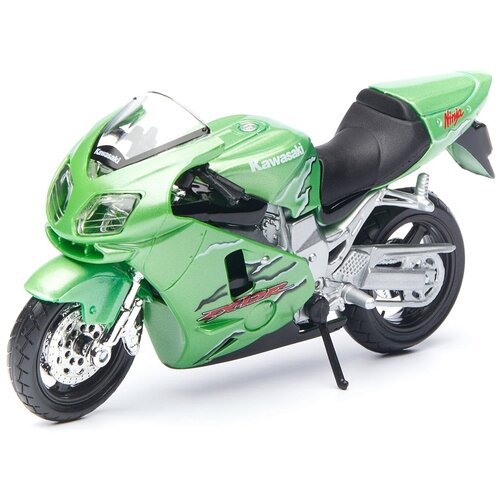 Maisto Мотоцикл Kawasaki Ninja ZX-12R, 1:18 зелёный мотоцикл модель коллекционная welly 1 12 kawasaki ninja zx 10r зеленый