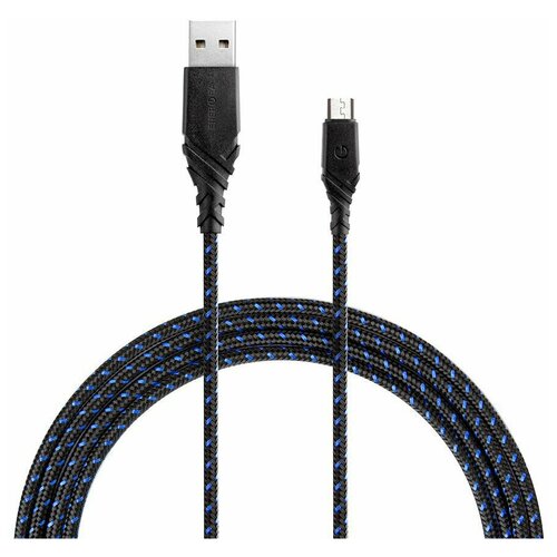 Кабель EnergEA NyloGlitz Micro-Usb Blue 18 cm