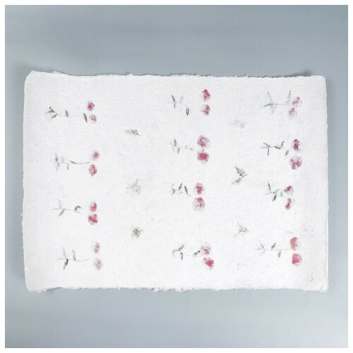 фото Friendstyle бумага ручной работы с цветами и травами "вишенки" 55х80 см
