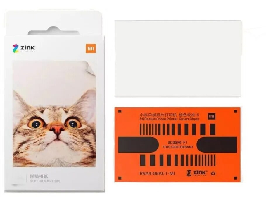 Бумага 50х76мм Portable Photo Printer Paper, 10 л, белый