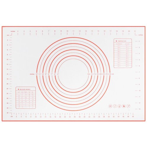 Коврик для выпечки 40*30см с разметкой