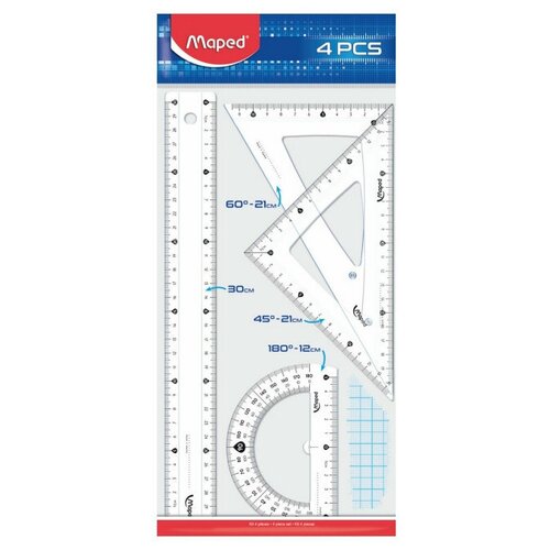 Maped Набор чертежный Start 4 предмета (242830), прозрачный