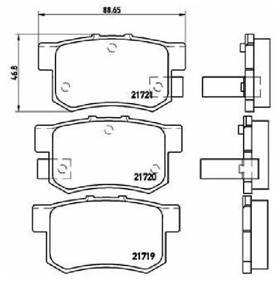 Колодки тормозные дисковые BREMBO P28022