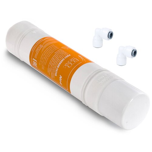 Фильтр #4 Ecotronic Post-carbon 12” U-type в комплекте с угловыми фитингами.