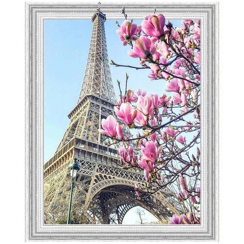 Купить Алмазная мозаика 3D с нанесенной рамкой Molly 40х50 см Весна в Париже 29 цветов