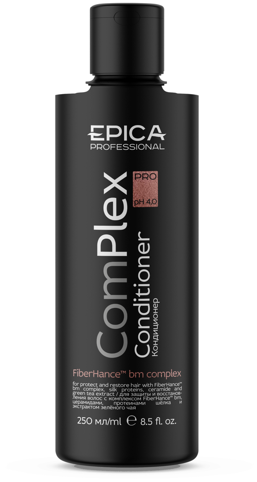 EPICA Professional Кондиционер ComPlex PRO для защиты и восстановления волос с комплексом FiberHance bm, церамидами, протеинами шёлка и экстрактом зелёного чая, 250 мл