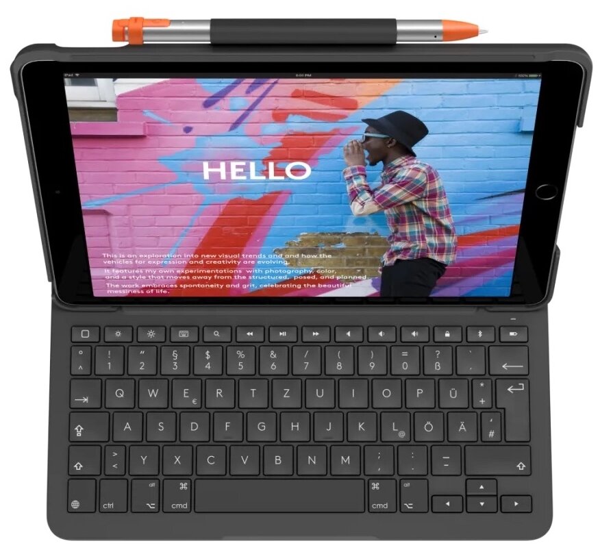 Клавиатура Logitech Slim Folio iPad 10.2 (7-го поколения) графит