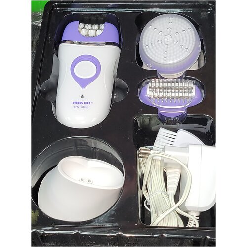 Женский триммер бритва 3в1 с щеткой беспроводной Nikai NK-7800 с базой зарядкой и блоком питания в комплекте 180000₽