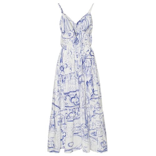 платье Erika Cavallini P1S204 42 белый+синий