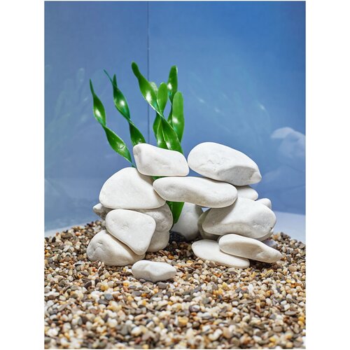 Камни декоративные Мрамор для аквариума / для декора/ для дома / для цветов / для творчества 5 кг. (фракция 20-40 мм.)