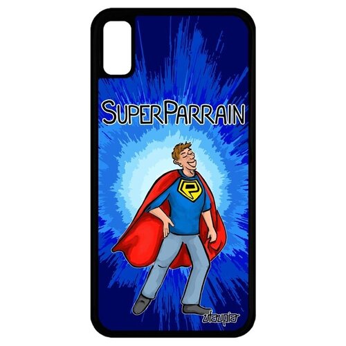 фото Ударопрочный чехол на телефон // iphone xr // "суперкрестный" комикс супергерой, utaupia, синий
