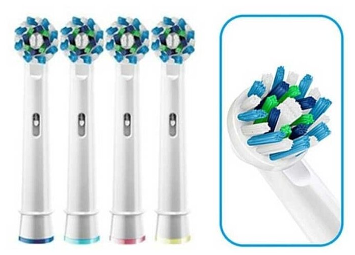 Сменные насадки для электрической зубной щетки совместимые с Oral-B, модель EB50A ,4 шт - фотография № 1