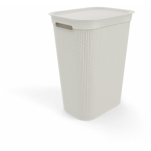 фото Корзина для белья rotho brisen 50 литров белый песок 43,1*34*52,9 см