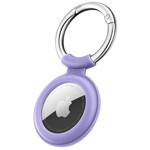 фото Чехол с карабином esr cloud tag keychain для трекера airtag (2021), фиолетовый