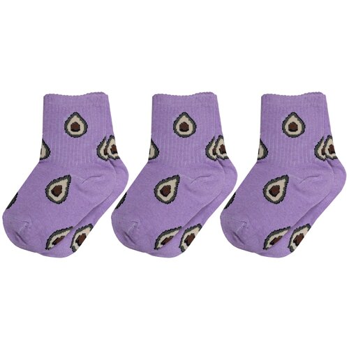 Носки Альтаир 3 пары, размер 14, фиолетовый носки альтаир 3 пары размер 20 фиолетовый