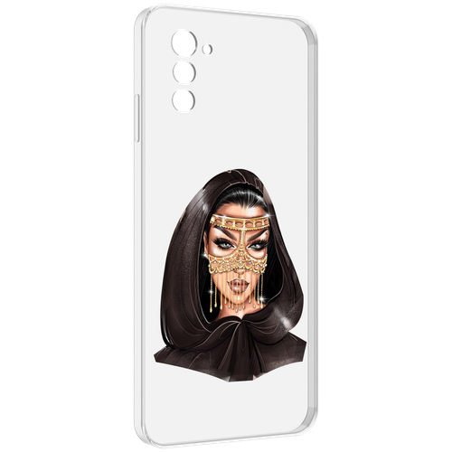 Чехол MyPads девушка-в-золотой-маске для UleFone Note 12 / Note 12P задняя-панель-накладка-бампер