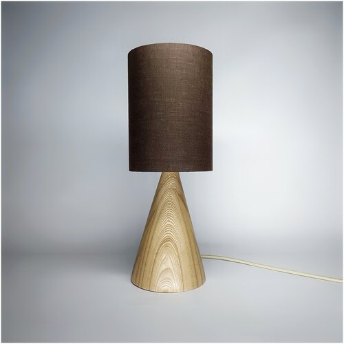 Дизайнерская настольная лампа с серым абажуром