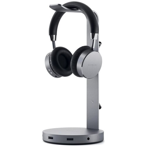 Подставка-хаб для наушников Satechi USB-C Headphone Stand, Space Grey [ST-UCHSHM]