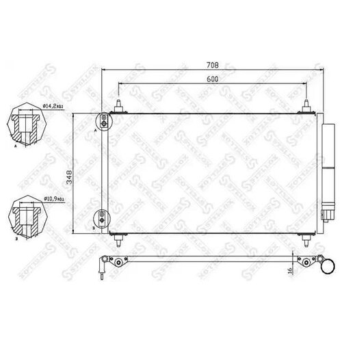 STELLOX 1045410SX 10-45410-SX_радиатор кондиционера!\ Citroen C8 2.2HDi 02>