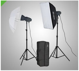 Комплект импульсного света Visico VL PLUS 200 Softbox/Umbrella kit с сумкой