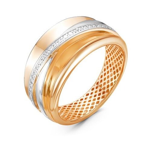 Кольцо Del'ta, золото, 585 проба, бриллиант, размер 19.5