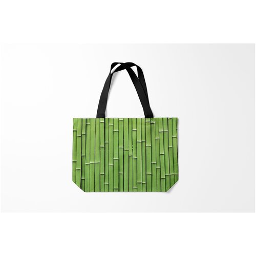 фото Сумка-шоппер / 46х35 см / популярные иллюстрации / текстуры бамбук burnettie