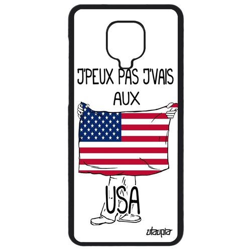 фото Красивый чехол для телефона // xiaomi redmi note 9 pro // "еду в сша" принт флаг, utaupia, белый