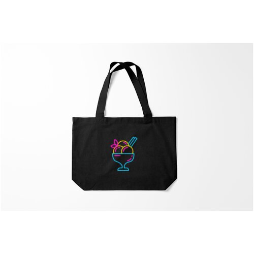 фото Сумка-шоппер / 46х35 см / неоновые принты / разные неоновый коктейль burnettie