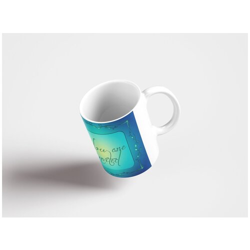 фото Кружка "приглашение, приглашать, синий 320 мл. белая lotsprints