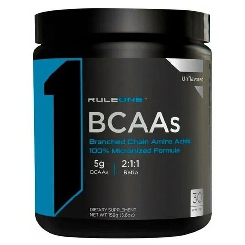 BCAA Rule 1 R1 BCAA Unflavored, нейтральный, 158 гр. bcaa rule 1 train bcaa electrolytes ежевика 432 гр