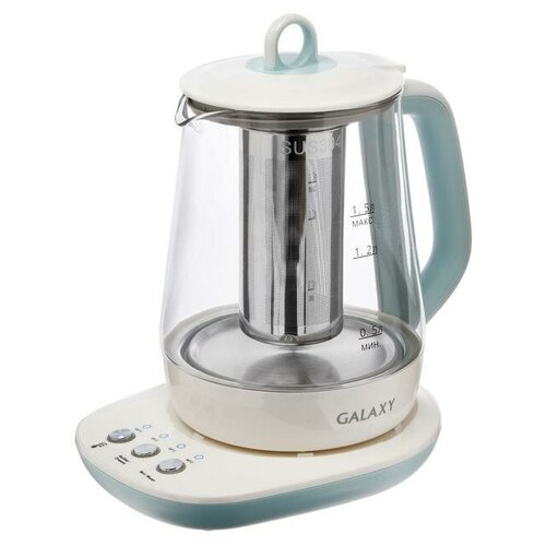 Galaxy Чайник электрический Galaxy GL 0591 стекло 1200 Вт 15 л подсветка заварник голубой 484600₽