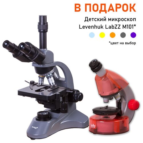 Микроскоп Levenhuk 740T, тринокулярный + Детский микроскоп Levenhuk LabZZ M101