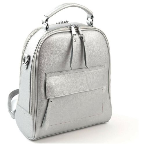 фото Женский кожаный рюкзак 8815-а сильвер piove