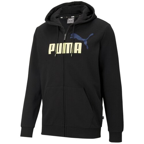 фото Толстовка puma ess+ 2 col fz hoodie tr черный l 58676101