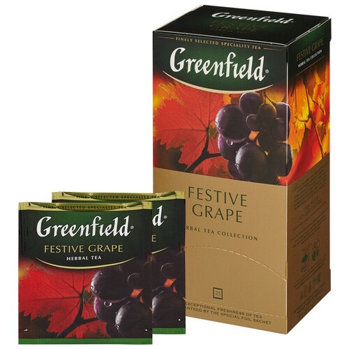 Чай Greenfield Festive Grape фруктовый фольгир.25пак/уп 0522-10 , 2 шт.