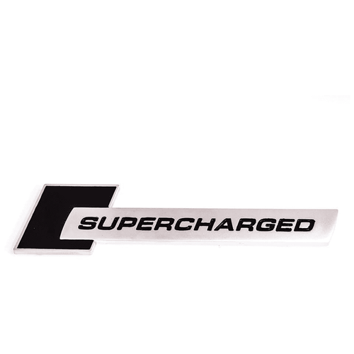 Шильдик Supercharged металлический черный 1 шт.