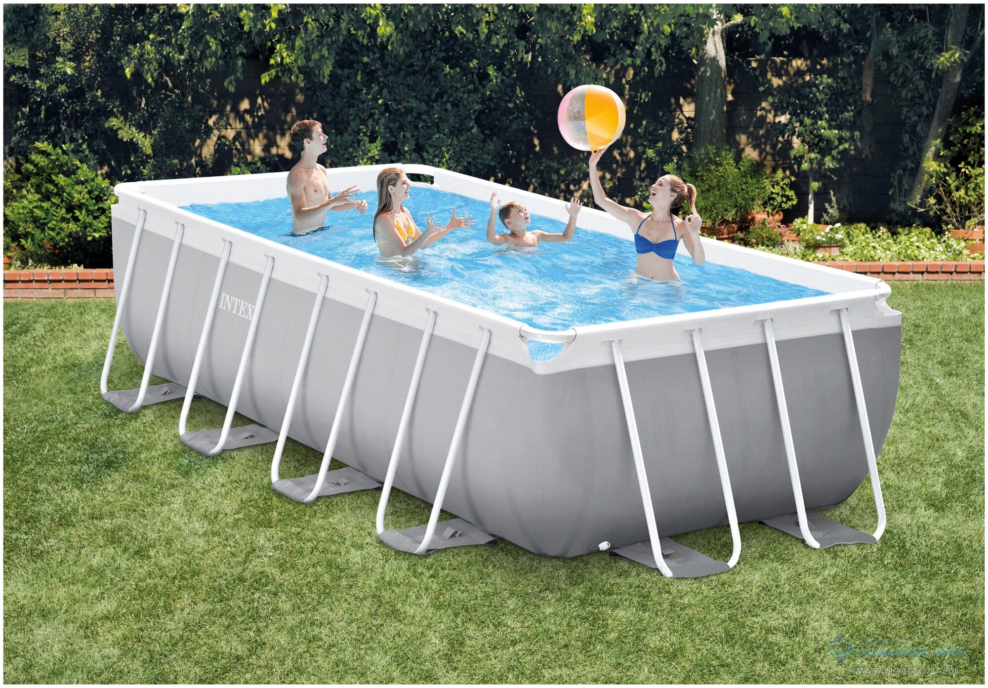 Каркасный бассейн Intex Prism Frame Rectangular Pool 488x244x107 см 26792 - фотография № 8